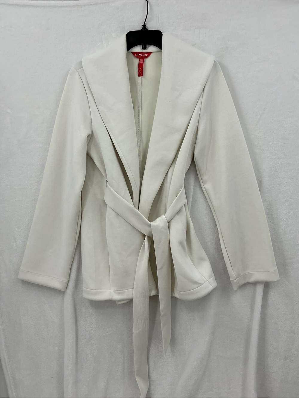 SPANX ivory Belted Wrap Blazer 1117 - Picture 2 of 6